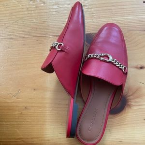 Coach Haley Mules - red